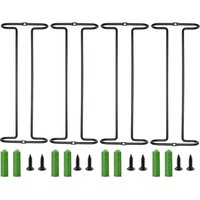 Toolive - 4 Stück Metall Weinglashalter, Wandmontierte Hängeregale Weinbecherhalter Weinglas Schiene Stemware Gläserhalter für Küche Bar Weinschrank von TOOLIVE