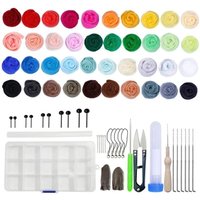 45 Colours Needle Felting Set, Felt Starter Set, Felting Wool Needle Felting Set with Felting Needles and Storage Bag, Felting Wool Set with Felting 45 Colours Needle Felting Set, Felt Starter Set, Felting Wool Needle Felting Set with Felting Needles and Storage Bag, Felting Wool Set with Felting von TOOLIVE