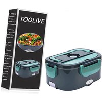 Toolive - Electric Heated Lunch Box 1.5L Heated Food Container 3 in 1 Stainless Steel Insulated Lunchbox 12V 24V 220V Heated Lunch Box for Car Truck von TOOLIVE