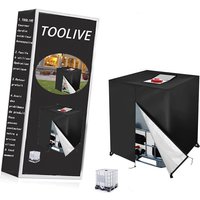 Toolive - Abdeckung ibc Tank 1000L Container Cover Wasserdichte UV-anit Schutzhülle Schutzplane Cover mit Reißverschluss 420D(120 x100 x116 cm) von TOOLIVE