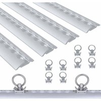 Kit von Rails von Transport Aérien 4 X 1 m, Rail in/aus Aluminium mit 10 Œillets D ' Arrimage, Set von Rails von Passepoil Comprenant die Trous M6, Kit von Rails von Transport Aérien 4 X 1 m, Rail in/aus Aluminium mit 10 Œillets D ' Arrimage, Set von Rails von Passepoil Comprenant die Trous M6, von TOOLIVE