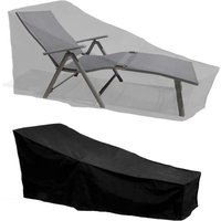 Schutzhülle, wasserdicht, winddicht, UV-Schutz, 210D Oxford-Gewebe, Schutzhülle für Sonnenliege, Liegestuhl (210 x 75 x 40/80 cm) – Schwarz von TOOLIVE