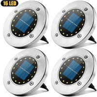 Solarleuchten Außen, 16 LED Strahler Solar Gartenleuchten Wasserdicht IP65 Rasen Dekoleuchte für Gartenweg Terrasse Hof Rasen Weiß-4 Stück Solarleuchten Außen, 16 LED Strahler Solar Gartenleuchten Wasserdicht IP65 Rasen Dekoleuchte für Gartenweg Terrasse Hof Rasen Weiß-4 Stück von TOOLIVE