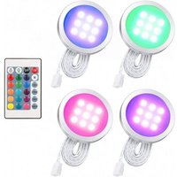 Strahler 4PCS led Kabinett Licht Installationssatz mit Fernbedienung von TOOLIVE