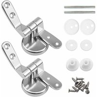 Toilettensitz-Scharnierclips, 2er-Pack Ersatz-Toilettensitzscharniere mit Beschlägen aus Zinklegierung Toilettensitz-Scharnierclips, 2er-Pack Ersatz-Toilettensitzscharniere mit Beschlägen aus Zinklegierung von TOOLIVE
