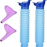 Tragbares Notfall-Urinal im 2er-Pack – versenkbare Mini-Urinflasche für Männer und Frauen im Freien, Reisetrichter für Autocamping, recycelbare von TOOLIVE