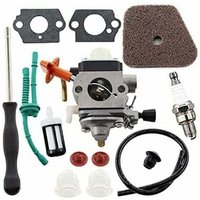Vergaser-Kit für Stihl FS87 FS90 FS100 FS110 FS130 HL95 HL100 HT100 HT101 KM90 KM100 KM110 SP90 Kettensägen,inkl. Luftfilter und Kraftstoffleitung. von TOOLIVE