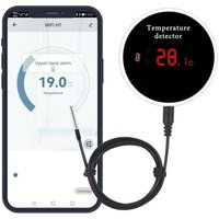 WiFi-Temperatursensor mit wasserdichter externer Sonde, mit hintergrundbeleuchtetem LCD-Display, wiederaufladbarer Batterie, Fernüberwachung für WiFi-Temperatursensor mit wasserdichter externer Sonde, mit hintergrundbeleuchtetem LCD-Display, wiederaufladbarer Batterie, Fernüberwachung für von TOOLIVE