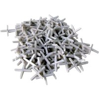 Toolland Fugenkreuz, 250 Stück, Kunststoff, Weiß, Fugenbreite 2 mm von TOOLLAND