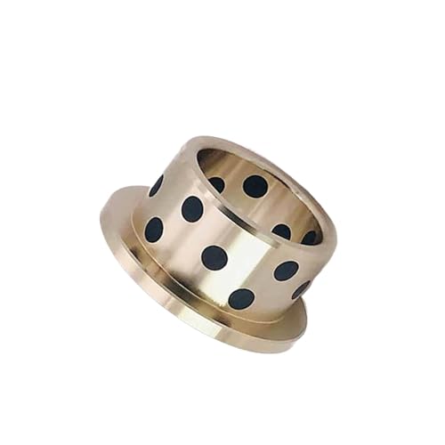 Graphit-Kupfer-Buchse ID 13MM OD 16 19MM H 10 12 15 20 25 30MM Flansch Bronze Imprägniertes Graphit Oilless Bush Lager(5PCS,22X3 13X16X30) von TOOLNOX