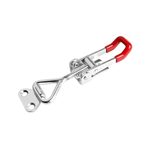 Knebelklemme 1/2/3/4 STÜCKE Schweres Eisen Verstellbare Schnalle Schlossklemme Box Schnallenklemme Türriegel Typ Schnellklemme Zubehör Horizontale Klemme(1 PC) von TOOLNOX