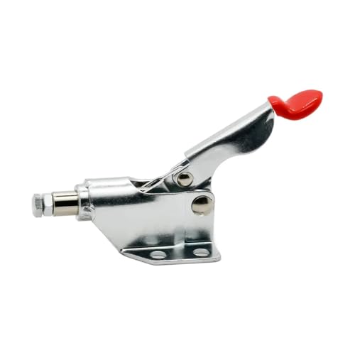 Knebelklemme 1 Stück Push-Pull-Kniehebelspanner, 272 kg Haltekraft, Arm mit Innengewinde, 31,8 mm Hub, 180°-Griff, Flanschfuß, Schweißvorrichtung von TOOLNOX