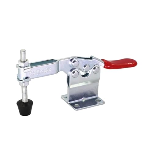 Knebelklemme 2 STÜCKE GH-201-BHB Kniehebelklemme Handwerkzeug Anti-Rutsch Horizontal Schnellspanner Hochleistungs-Kniehebelklemme Werkzeug 201BHB Schweißklemme von TOOLNOX
