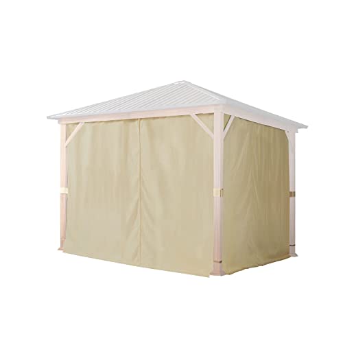4 Seitenteile für Gartenpavillon Forest Superior 3x3 m - Polyester ca. 180 g/m² - mit Reißverschluss - Champagner 4 Seitenteile für Gartenpavillon Forest Superior 3x3 m - Polyester ca. 180 g/m² - mit Reißverschluss - Champagner von TOOLPORT