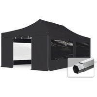 Toolport - 4x8 m Faltpavillon professional Alu 50mm, Seitenteile mit Panoramafenstern, schwarz Toolport - 4x8 m Faltpavillon professional Alu 50mm, Seitenteile mit Panoramafenstern, schwarz von TOOLPORT