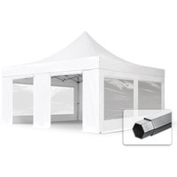 5x5 m Faltpavillon, professional Alu 50mm, Seitenteile mit Panoramafenstern, weiß 5x5 m Faltpavillon, professional Alu 50mm, Seitenteile mit Panoramafenstern, weiß von TOOLPORT