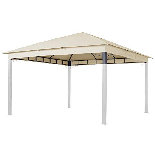 Ersatzdach 4x4 m für Sunset Premium ca. 220 g/m² Champagner von TOOLPORT