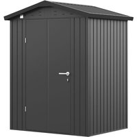 Gfp Primeyard Gerätehaus Metall Gartenhaus 150x120x205 cm Geräteschuppen Satteldach anthrazit von TOOLPORT