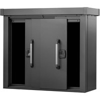 Toolport - gfp Primeyard Geräteschrank Metall 135x55x112 cm Gartenschrank Schiebetür anthrazit inkl. Fußboden von TOOLPORT