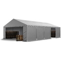 Lagerzelt 5x10 m Zelthalle Unterstand Weidezelt pvc Plane 700 n wasserdicht in grau - Toolport Lagerzelt 5x10 m Zelthalle Unterstand Weidezelt pvc Plane 700 n wasserdicht in grau - Toolport von TOOLPORT