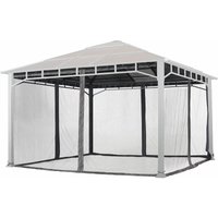Moskitonetz für Gartenpavillon Sunset Deluxe 4x4 m - Polyester - Insektengitter mit Reißverschluss - grau - Toolport Moskitonetz für Gartenpavillon Sunset Deluxe 4x4 m - Polyester - Insektengitter mit Reißverschluss - grau - Toolport von TOOLPORT