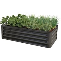 Toolport - primeyard Hochbeet luca anthrazit Stahlkonstruktion 120x60x35 cm von TOOLPORT