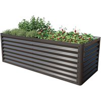 Toolport - primeyard Hochbeet luca anthrazit Stahlkonstruktion 180x75x60 cm von TOOLPORT