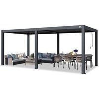 Toolport - primeyard Pergola 3x6 m Aluminium Pfosten mit Lamellendach aus Aluminium anthrazitfarbeneTerrassenüberdachung von TOOLPORT