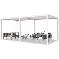 Primeyard Pergola 3x6 m Aluminium-Pfosten mit Lamellendach aus Stahl weiße Terrassenüberdachung Primeyard Pergola 3x6 m Aluminium-Pfosten mit Lamellendach aus Stahl weiße Terrassenüberdachung von TOOLPORT