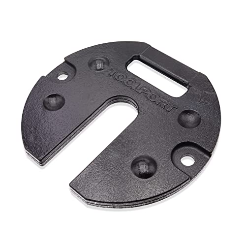 TOOLPORT 4 STK. Gewichtsplatten Stahlplatten 6kg Gewichte für Faltpavillons Partyzelte Pavillons Vordach zum stabilisieren beschweren, schwarz von TOOLPORT