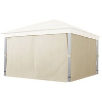 TOOLPORT 4 Seitenteile für Gartenpavillon Sunset Premium 4x4 m - Polyester ca. 180 g/m² - mit Reißverschluss - champagner TOOLPORT 4 Seitenteile für Gartenpavillon Sunset Premium 4x4 m - Polyester ca. 180 g/m² - mit Reißverschluss - champagner von TOOLPORT