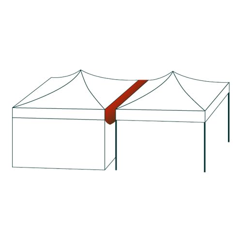TOOLPORT 4 m Lange Verbindungsrinne Regenrinne Verbindung für Faltpavillons Pavillon Marktstand Faltzelt Premium und Professional, Polyester mit PVC-Beschichtung wasserdicht in weiß von TOOLPORT