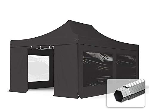 TOOLPORT ALU Pavillon Faltpavillon 4x6m mit Panoramafenstern robust und wasserdicht Professional 50mm Partyzelt schwarz schwer entflammbar TOOLPORT ALU Pavillon Faltpavillon 4x6m mit Panoramafenstern robust und wasserdicht Professional 50mm Partyzelt schwarz schwer entflammbar von TOOLPORT