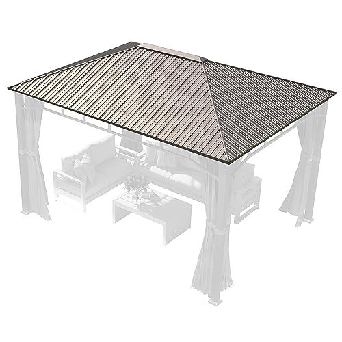 TOOLPORT Ersatzdach 3x4 m Hardtop Dach Stahldach für Gartenpavillon Sunset Superior 3x4m von TOOLPORT