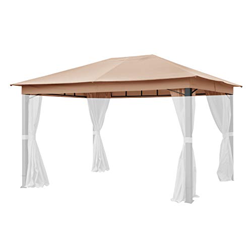 Ersatzdach 3x4 m für Sunset Premium ca. 220 g/m² Cappuccino von TOOLPORT
