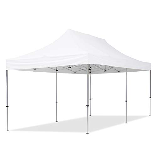 TOOLPORT Faltpavillon Faltzelt Pavillon 3x6m ohne Seitenteile 32mm Aluminium Partyzelt 700N weiß von TOOLPORT