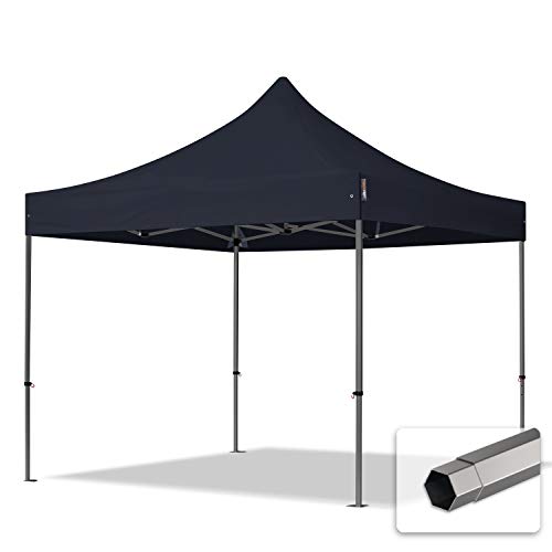 TOOLPORT Faltzelt Partyzelt 3x3m - ohne Seitenteile Premium Dach Faltpavillon Pavillon schwarz von TOOLPORT