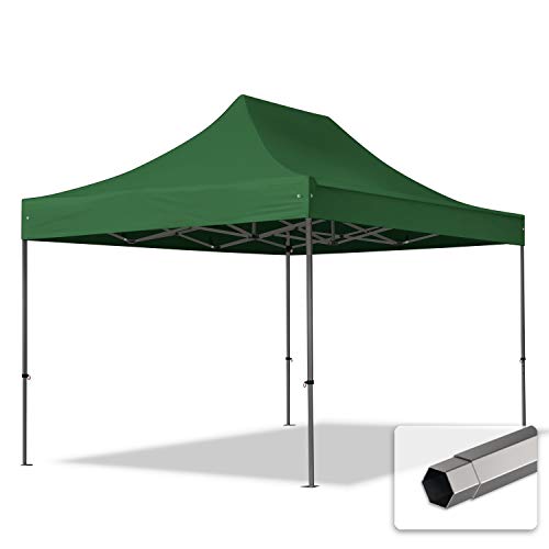 TOOLPORT Faltzelt Partyzelt 3x4,5m - ohne Seitenteile Premium Dach Faltpavillon Pavillon dunkelgrün von TOOLPORT