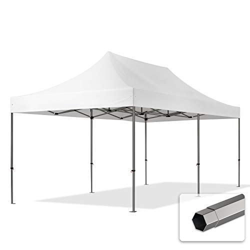 Faltzelt Partyzelt 3x6m - ohne Seitenteile Premium Dach Faltpavillon Pavillon weiß von TOOLPORT