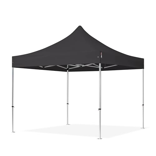 TOOLPORT Faltzelt Professional 3x3 m ohne Seitenteile Faltpavillon ALU Pavillon Partyzelt in schwarz von TOOLPORT