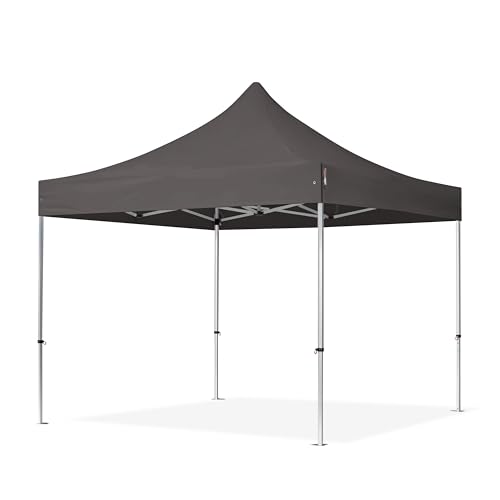 TOOLPORT Faltzelt Professional 3x3 ohne Seitenteile Faltpavillon ALU Pavillon Partyzelt in dunkelgrau von TOOLPORT