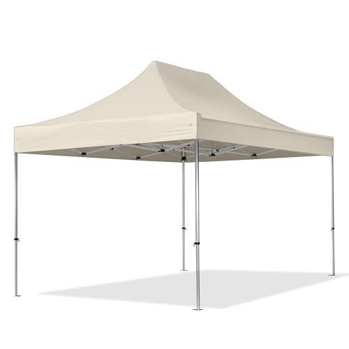 TOOLPORT Faltzelt Professional 3x4,5 m ohne Seitenteile Faltpavillon ALU Pavillon Partyzelt in beige von TOOLPORT