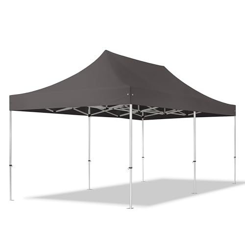 TOOLPORT Faltzelt Professional 3x6 ohne Seitenteile Faltpavillon ALU Pavillon Partyzelt in dunkelgrau von TOOLPORT