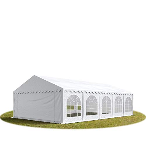 Festzelt Partyzelt 6x10 m schwerentflammbar Premium, hochwertige PVC Plane 750 N in weiß 100% wasserdicht mit Bodenrahmen Festzelt Partyzelt 6x10 m schwerentflammbar Premium, hochwertige PVC Plane 750 N in weiß 100% wasserdicht mit Bodenrahmen von TOOLPORT