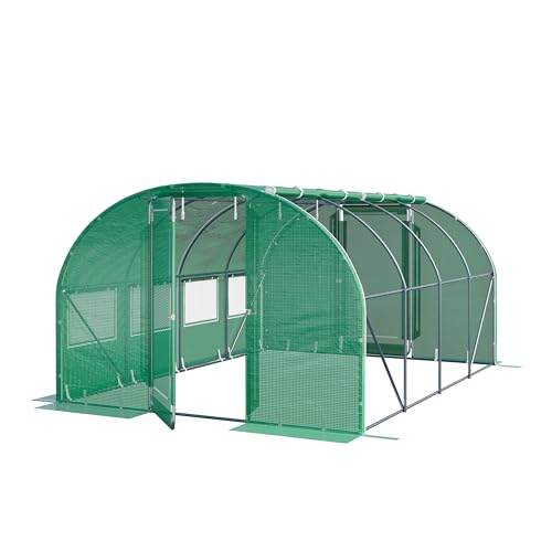 TOOLPORT Foliengewächshaus Gewächshaus 3x4m Premium mit schwenkbarer Türkonstruktion PE-Plane 180 g/m² grün transparent TOOLPORT Foliengewächshaus Gewächshaus 3x4m Premium mit schwenkbarer Türkonstruktion PE-Plane 180 g/m² grün transparent von TOOLPORT