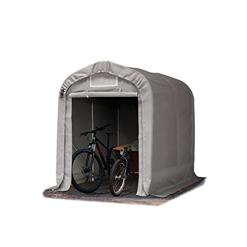 Garagenzelt Carport 1,6 x 2,4 m in grau Unterstand Lagerzelt PVC 800 N Plane und Stabiler Stahlrohrkonstruktion von TOOLPORT
