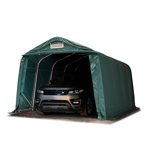 Garagenzelt Carport 3,3 x 4,8 m 2300 PRIMEtex-Plane Unterstand Lagerzelt dunkelgrün von TOOLPORT