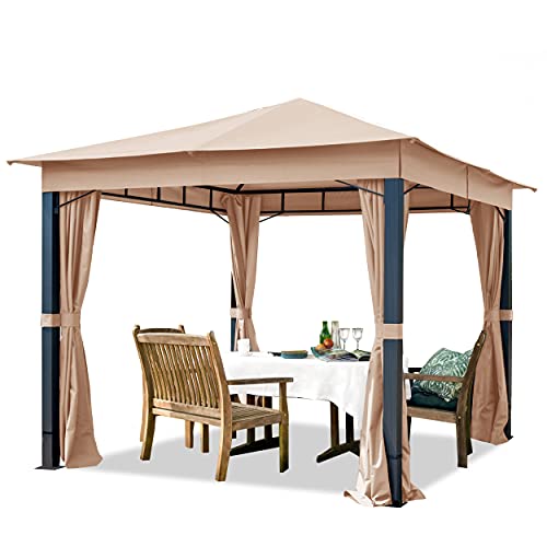 TOOLPORT Gartenpavillon 3x3 m ALU Premium ca. 220g/m² Dachplane wasserdicht Pavillon - 4 Seitenteile Gartenzelt Taupe ca. 9x9cm Profil TOOLPORT Gartenpavillon 3x3 m ALU Premium ca. 220g/m² Dachplane wasserdicht Pavillon - 4 Seitenteile Gartenzelt Taupe ca. 9x9cm Profil von TOOLPORT