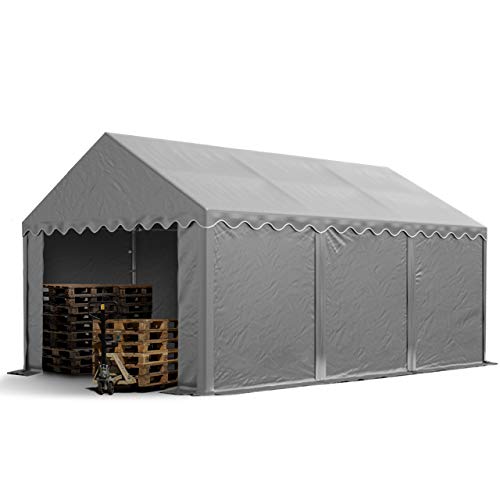 TOOLPORT Lagerzelt 3x6 m Zelthalle Unterstand Weidezelt PVC Plane 700 N wasserdicht in grau TOOLPORT Lagerzelt 3x6 m Zelthalle Unterstand Weidezelt PVC Plane 700 N wasserdicht in grau von TOOLPORT