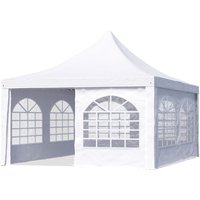 TOOLPORT Pagodenzelt Pavillon 4x4 m schnell & einfach zu montieren mit Fenstern - robuste PVC-Plane 700 weiß TOOLPORT Pagodenzelt Pavillon 4x4 m schnell & einfach zu montieren mit Fenstern - robuste PVC-Plane 700 weiß von TOOLPORT
